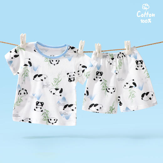 【超值49.9/任选2套】2024夏季新款A类纯棉 宝宝夏季短袖睡衣套装 纯棉薄款 男童女童 婴儿儿童短袖短裤套装-QQ 商品图7