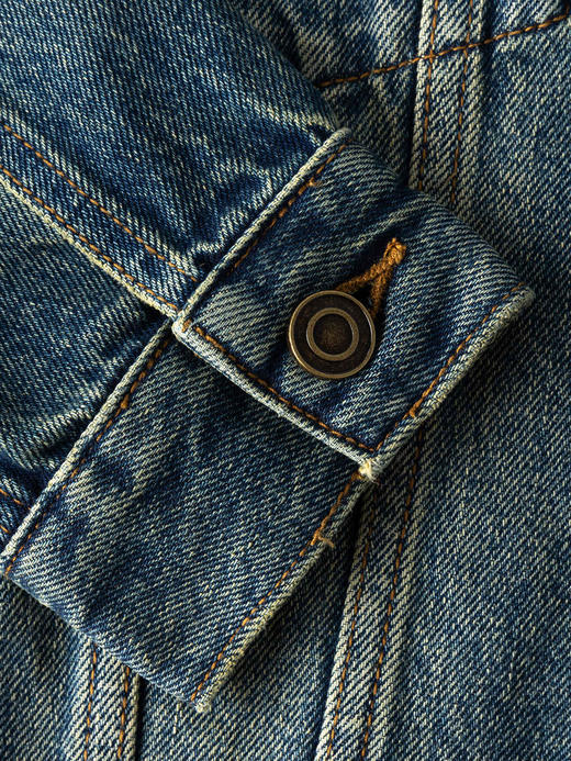 COCO ZONE ”罗兰牛仔“复古翻领单排扣牛仔外套休闲百搭上衣CC1C1555 商品图8