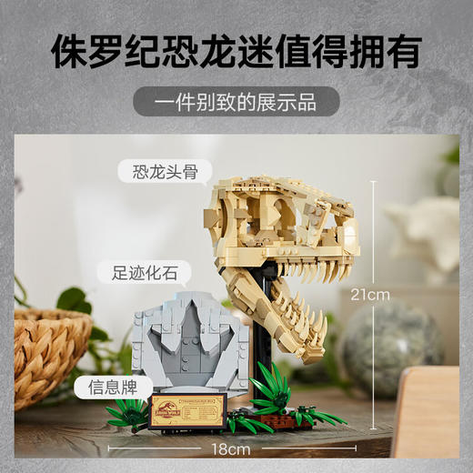 乐高积木L76964乐高侏罗纪系列恐龙化石：霸王龙头骨 商品图1