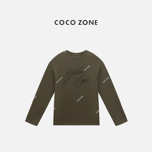 COCO ZONE "比利"夏季字母印花时尚圆领长袖上衣 CC2B1186 商品图1