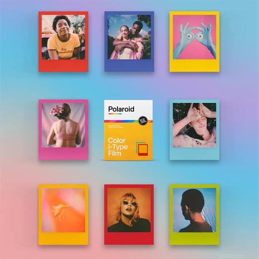 宝丽来Polaroid拍立得相纸i-Type彩色胶片 复古一次成像相纸 适用NOW/NOW+/I-2/Lab机型 彩框【混色边框】 商品图1