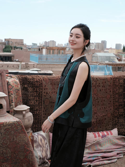 盛唐牡丹盛奢系列| 限量款| 高货-真丝重缎提花如意马甲(特殊商品不退不换) 商品图11