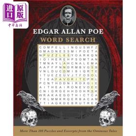 【中商原版】埃德加爱伦坡填词游戏 Edgar Allan Poe Word Search 英文原版 Editors of Thunder Bay Press 益智游戏