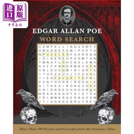 【中商原版】埃德加爱伦坡填词游戏 Edgar Allan Poe Word Search 英文原版 Editors of Thunder Bay Press 益智游戏 商品图0