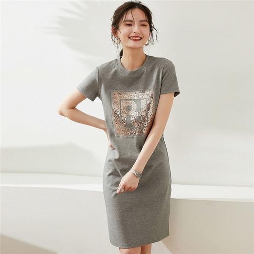 时尚百搭修身休闲女士亮片连衣裙夏季新款小众设计感裙子WX092-DJ99 商品图0