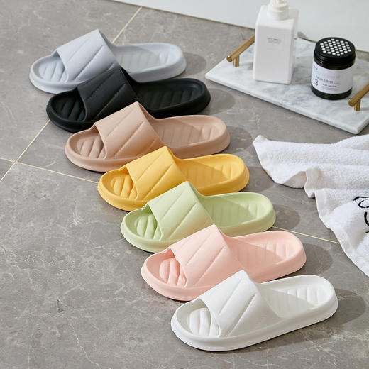 「9.9元包邮！数色可选」eva纯色厚拖鞋女夏季室内家居家用情侣浴室洗澡软底凉拖外穿男士 商品图3