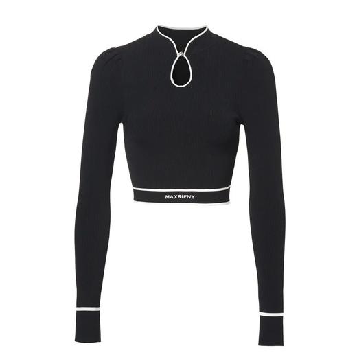 中式立领截短撞色边套头针织 商品图4