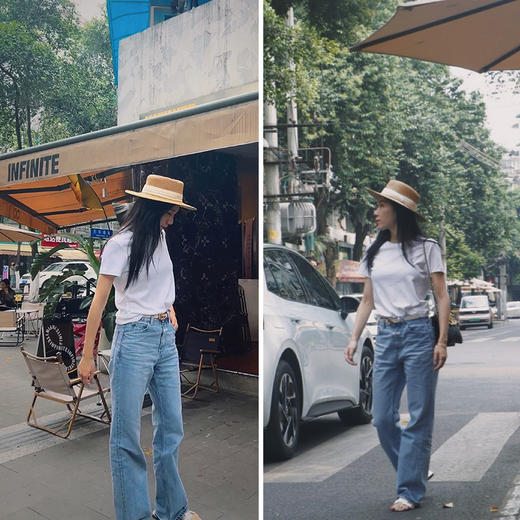 【100%新疆棉】白色纯棉短袖 基础版合身T恤 透气吸汗 经典百搭上衣 商品图6