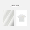 COCO ZONE 夏季简约落肩袖T恤时尚牙刷绣设计上衣CC1B1394 商品缩略图2