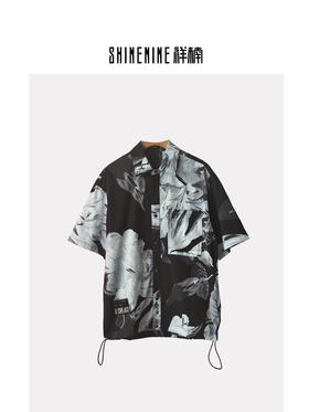 421122150花朵纹样短袖衬衫