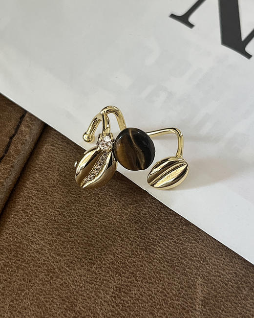 现货 THS 6.29-无 hefang家 咖啡豆 独特造型耳夹 单只耳夹 CU1203 商品图4