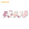 巴拉巴拉宝宝袜子棉秋季男女童小童婴儿新生儿童袜萌趣弹力五双装 商品缩略图4