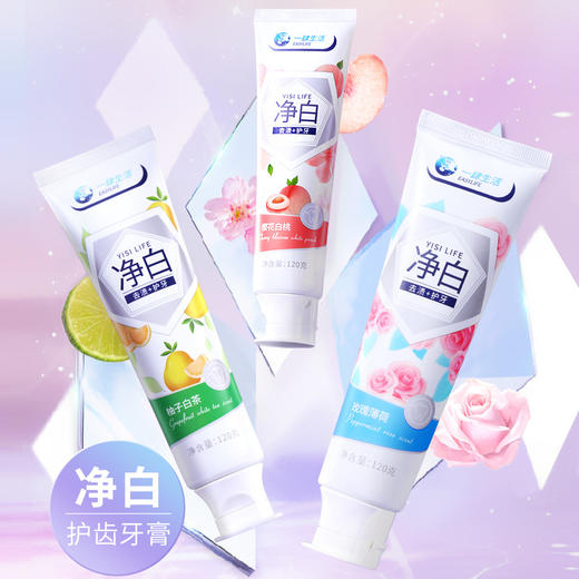 「买1送1！19.9到手两支」一肆生活净白护齿清洁牙膏 口气清新去牙渍护牙口腔护理留香牙膏120g 商品图3