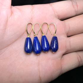 玉美人菲菲HZ#S925青金石水滴耳坠约20*18mm-多样性发一