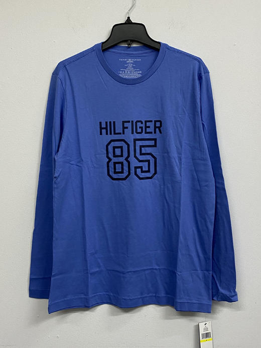 Tommy Hilfiger/汤米 男士春秋款数字英文印花圆领长袖T恤 商品图0