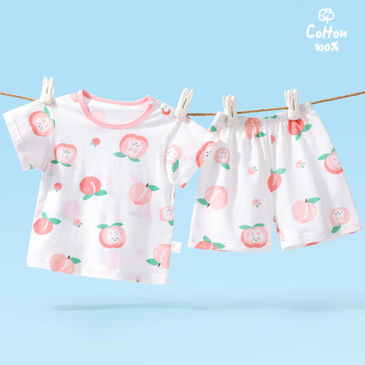 【超值49.9/任选2套】2024夏季新款A类纯棉 宝宝夏季短袖睡衣套装 纯棉薄款 男童女童 婴儿儿童短袖短裤套装-QQ 商品图9