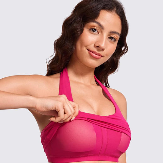 【3~5天发货】跃牌【美度空间】系列 裸感挂脖运动内衣女夏深u美背瑜伽吊带背心WX1618 商品图1