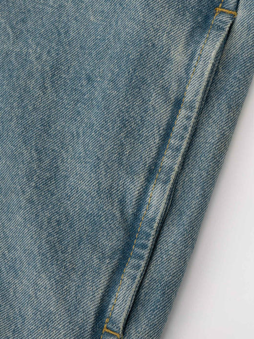 COCO ZONE "黑标牛仔裙”夏季设计v领连衣裙纯色百搭休闲长裙CC2B0890 商品图6