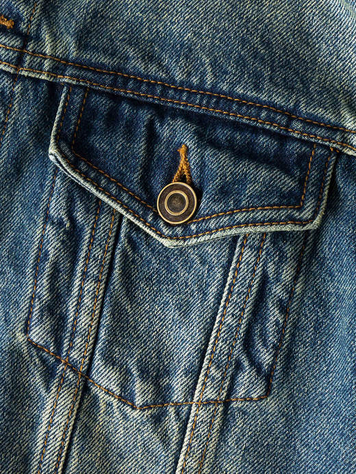 COCO ZONE ”罗兰牛仔“复古翻领单排扣牛仔外套休闲百搭上衣CC1C1555 商品图5