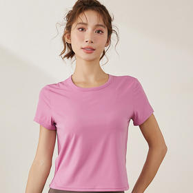 【3~5天发货】跃牌【美度空间】系列 圆领宽松瑜伽t恤女显瘦美背运动上衣 TX1590