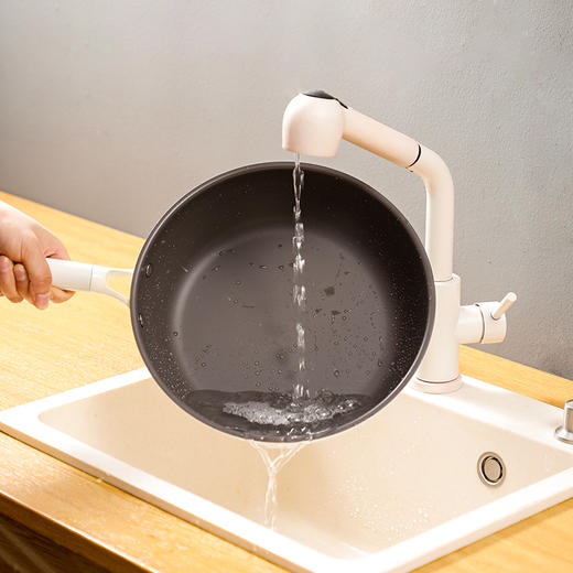 神田 云朵锅系列钛合金家用不粘煎炒锅28cm 玻璃盖 商品图5