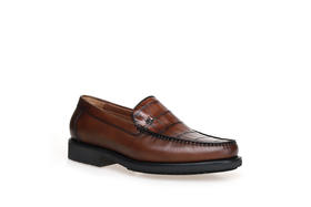 豪麟名鞋都彭牛皮革+鳄鱼皮革男鞋商务鞋E33221123咖啡色