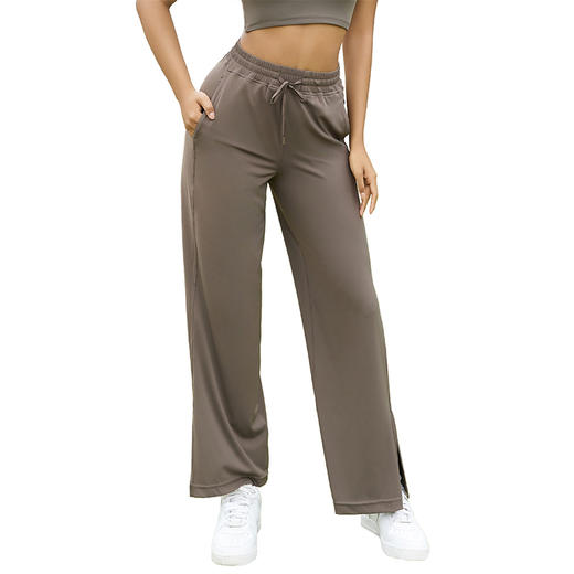 【3~5天发货】跃牌【美度空间】系列 宽松抽绳瑜伽长裤女开叉带口袋运动瑜伽裤CK1609 商品图4