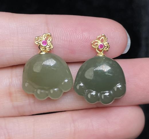 玉美人菲菲HZ#S925和田玉猫爪吊坠约20*15mm无链-多样性发一 商品图0