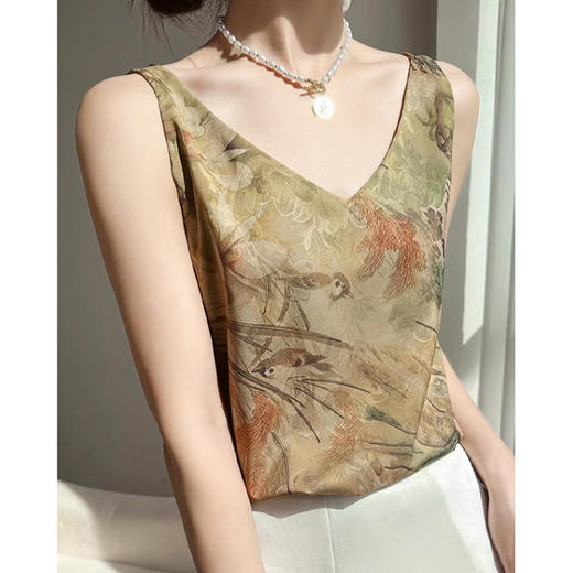 裁缝学苑AQ313新款V领露肩小吊带纸样女装真丝女士内搭背心服装打板 商品图2