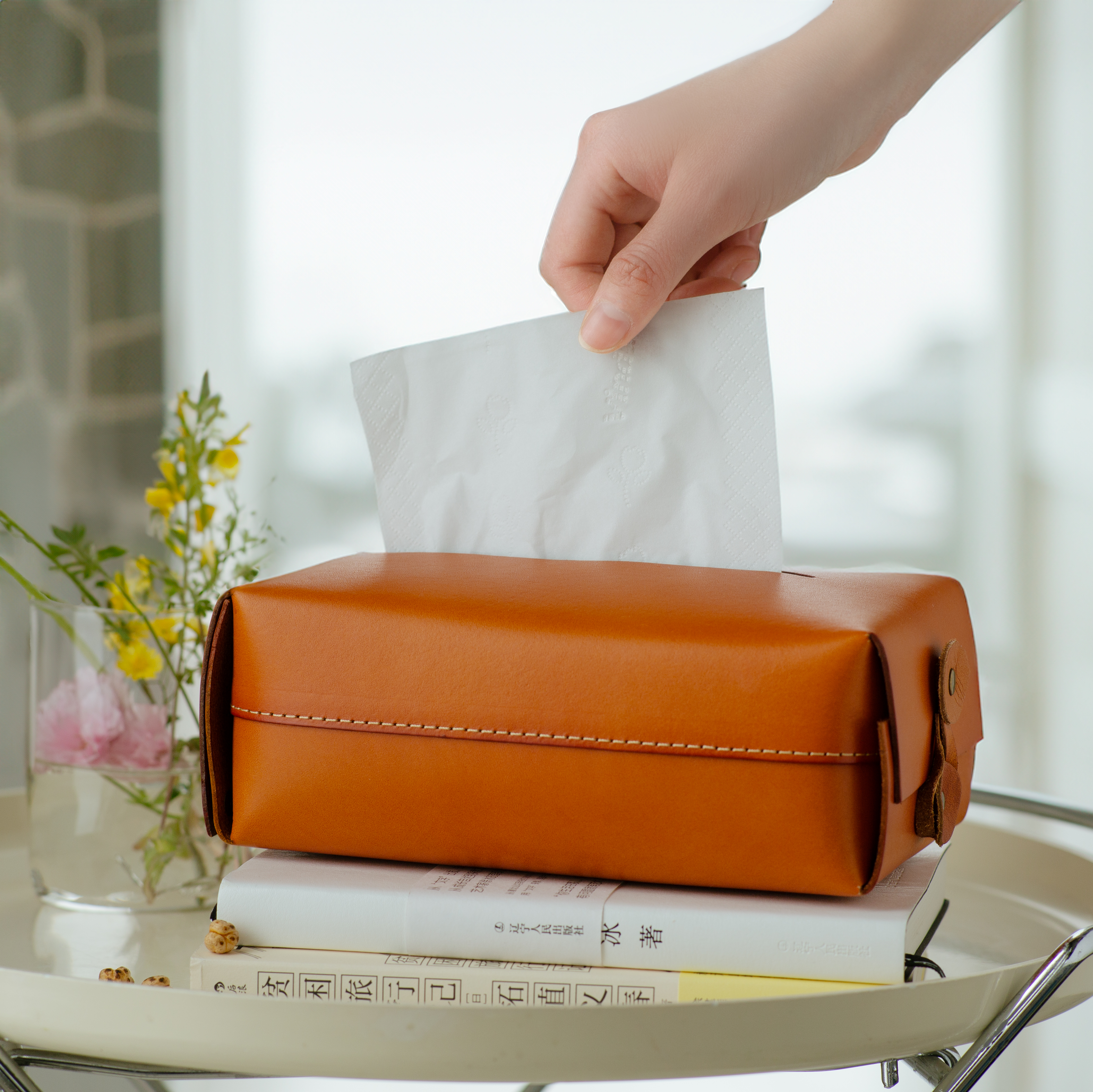 伽罗 JALO 牛皮抽纸盒