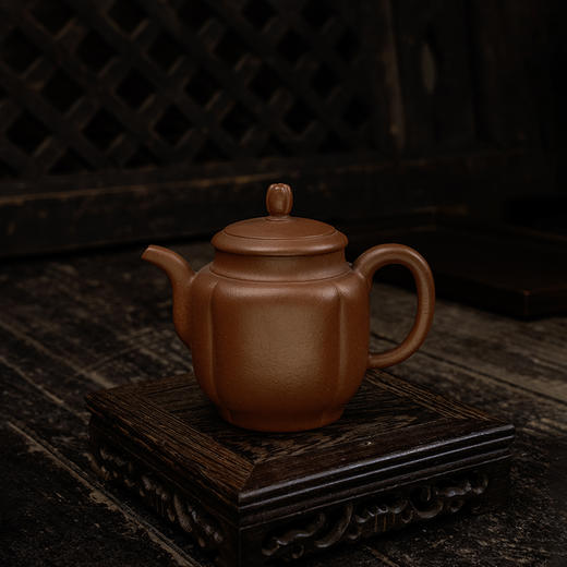 严伟敏 秋葵壶壶 宜兴紫砂原矿茶壶紫砂壶功夫茶泡茶壶茶具仿古 商品图0