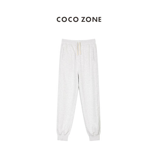 COCO ZONE早秋卫裤松紧腰抽绳罗纹收脚九分休闲裤23C29496 商品图0