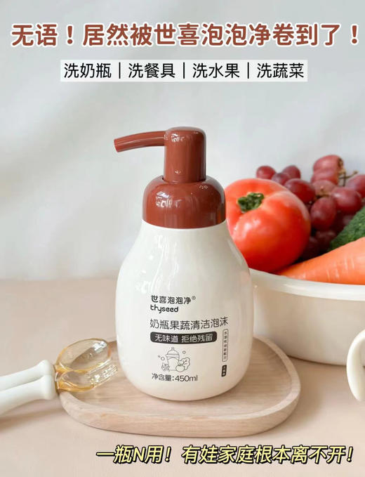 世喜洗奶瓶清洗剂液婴儿专用果蔬清洁剂宝宝餐具洗洁精a类 商品图1