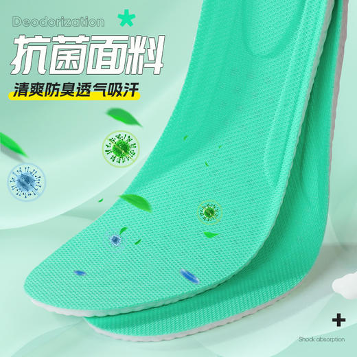 「买1送1！到手两双」鞋垫吸汗透气舒适pu软弹军训减震女光脚皮鞋男运动休闲鞋配饰 商品图2