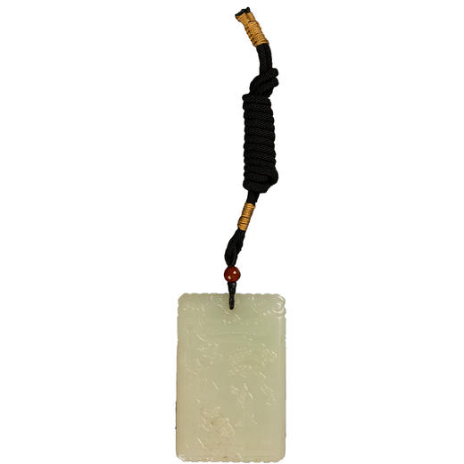 清 玉雕人物福寿牌挂饰 商品图5