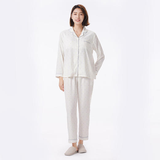 都市丽人睡衣好睡好眠长袖家居服软绵绵1.0薄女士软绵绵长袖长裤LHT1W1 商品图1