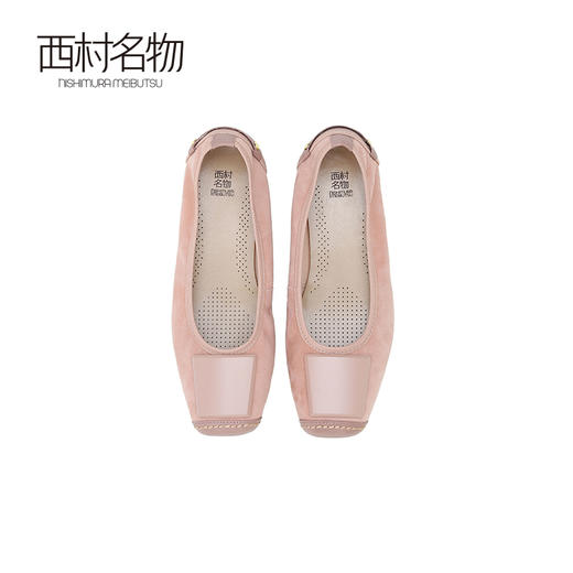 西村名物2024夏季新品牛皮气质法式时尚软底妈妈平底鞋浅口单鞋女X24CE37601 商品图2