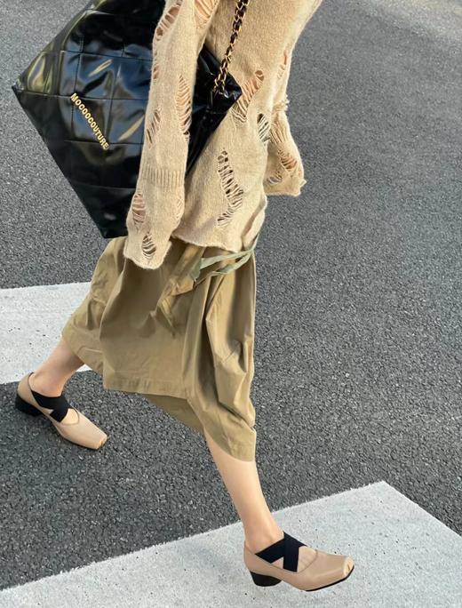 真皮！方头芭蕾鞋女粗跟 复古单鞋芭蕾舞鞋猪鼻子鞋 外穿法式玛丽珍鞋 商品图3