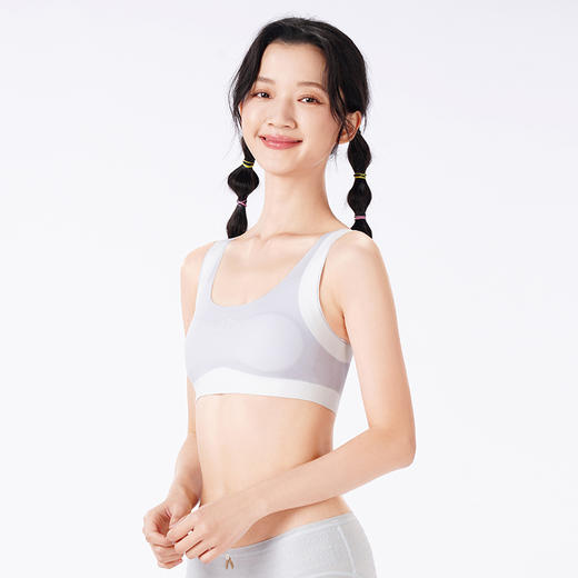 都市丽人内衣少女优选一阶少女文胸泳布超薄文胸背心式无排扣无钢圈BBT2Q1 商品图2