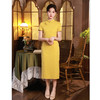棉麻长款短袖旗袍2024春夏新款复古国风旗袍SYK13382 商品缩略图2