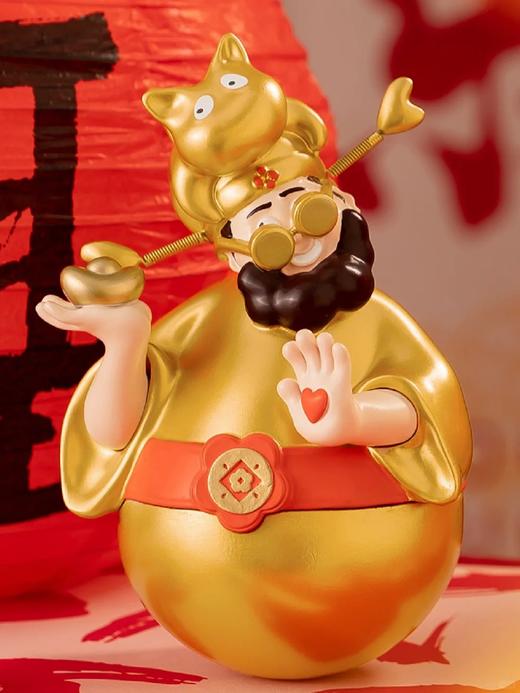 《四喜财神》20cm-金色橘红腰 商品图5