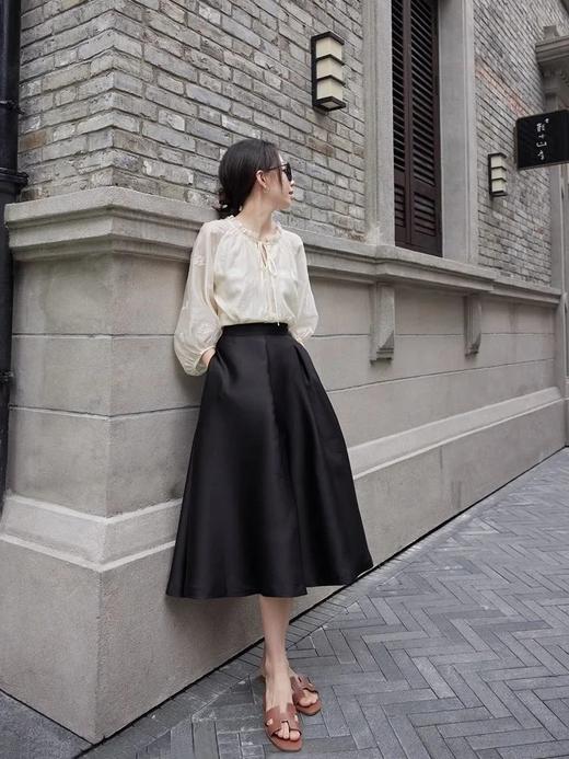 LPIUTY品牌直发❗️刘雯、金晨在穿的赫本裙⚠️PRA*DA同款面料❗️重工赫本半身裙❗️A022353 商品图3