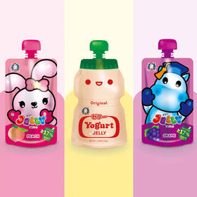 马来西亚ABC酸奶味/水蜜桃/葡萄味吸吸果冻150g 酸酸甜甜清爽味 052106/053844/053850