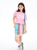 heris/H42120/多巴胺条纹拼色 下摆层次拼接抽绳短裙半身裙 商品缩略图2