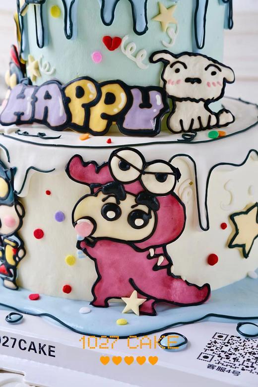 1027CAKE | 双层 芝士转印手绘 蜡笔小新蛋糕 商品图2