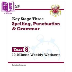 【中商原版】英国CGP原版 New KS3 Year 8 Spelling Punctuation and Grammar 10-Minute Weekly Workouts