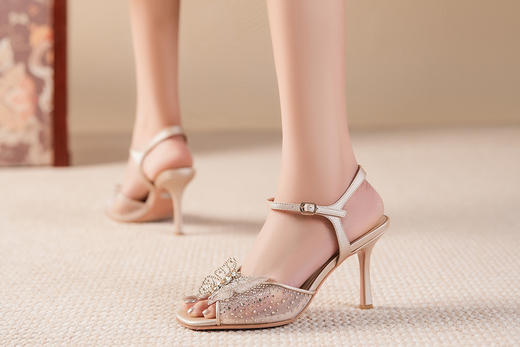 豪麟名鞋奥莱迪嘉女鞋凉鞋羊皮革DJMPA41WL035香槟色  原价2660元 商品图1