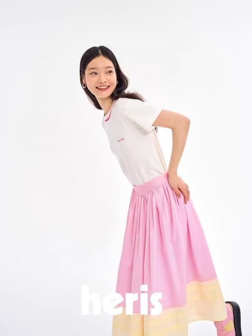 heris/H23116B/H23116R/纯棉圆领刺绣正肩T恤短袖 商品图3