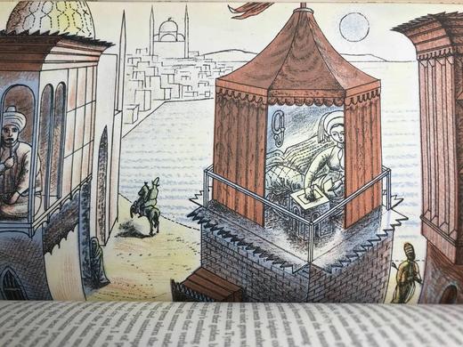 桑格斯基工坊特装本！1949年 旅行者的诗歌 配多幅彩色插图 真皮精装32开 商品图10