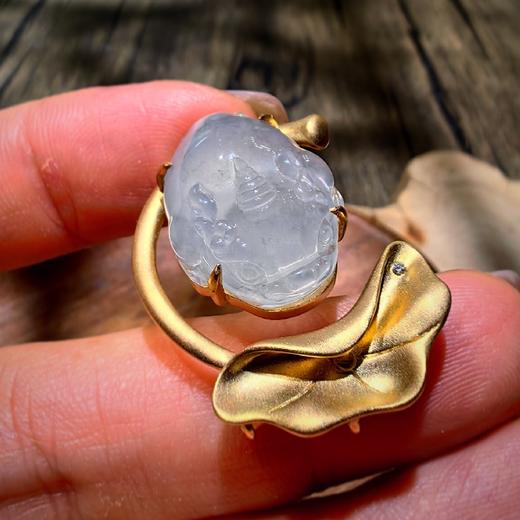 【戏荷】翡翠胸针项坠两用款 商品图5